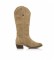 Mustang Teo brown leather boots - Height heel 5cm