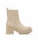 Mustang Ankle boots New Track brown, beige - Height heel 7.5cm