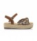 Mustang Synna animal print beige sandals