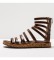 NEOSENS Brown leather sandals S3211 Tardana