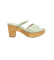 Comprar Neosens Zuecos de piel S3273 verde -Altura tacón 8cm-