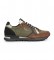 Pepe Jeans Brit Print M green leather shoes