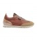 Pepe Jeans Once Fun brown maroon leather trainers