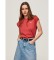 Pepe Jeans T-shirt Bloom vermelho