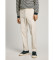 Buy Pepe Jeans White ecru cotton poplin chino trousers