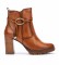 Pikolinos Brown Conelly leather ankle boots -Heel height 9cm