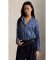 Comprar Polo Ralph Lauren Camisa de algodão às riscas, corte relaxado, azul