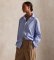 Køb Polo Ralph Lauren Oversize skjorte i blå fil-à-fil bomuld