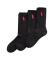 Comprar Polo Ralph Lauren Conjunto de 3 pares de meias cano médio pretas