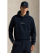 K�b Polo Ralph Lauren Dobbeltstrikket sweatshirt med marineblå hætte