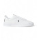 Comprar Polo Ralph Lauren Zapatillas de piel con logotipo blanco