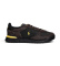 Comprar Polo Ralph Lauren Zapatillas Varick con paneles de ante marrón, negro