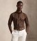 Köp Polo Ralph Lauren Skjorta i stretchpoplin Custom Fit brun