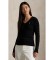 Buy Polo Ralph Lauren Cotton jumper in black ecru knitted jersey