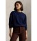 Buy Polo Ralph Lauren Navy blue fleece sweatshirt with round neck