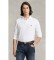 Kopen Polo Ralph Lauren Witte Slim Fit piqué polo met lange mouwen, wit