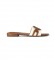 Ralph Lauren Alegra Flip Flop Sandal in Brown Canvas
