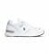 Ralph Lauren Trackster 200 sapatos de couro brancos