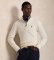 Acheter Polo Ralph Lauren Pull en tricot blanc crème en huit avec fermeture éclair