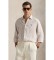 Comprar Polo Ralph Lauren Camisa de lino con rayas Custom Fit beige