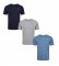 Reebok Pack de 3 Camisetas Santo azul, marino, gris
