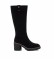 Refresh Stivali in camoscio nero -Altezza tacco 7cm-