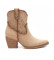 Buy Refresh Leather ankle boots 172518 beige