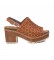 Refresh Sandales marron style sabot -Hauteur du talon 5 cm