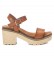 Refresh Bruine sandalen 170643 -Helphoogte: 8cm