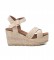 Refresh Sandals Rafia 072728 -Platform Height: 9cm- beige