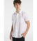 Six Valves Short Sleeve Linen Shirt with White Pockets