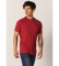 Six Valves T-shirt basic rossa a maniche corte