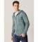 Six Valves Basic hooded sweatshirt with zip fastener green