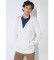 Six Valves Basic hooded sweatshirt with zip fastener white