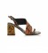 SixtySeven Nerit orange leather sandals -Height heel: 8,5 cm