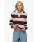 Buy Superdry Polo Stripe Rugby grey, burgundy
