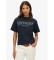 Nakup Superdry Prevelika majica mornarske barve
