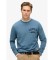 Kaufen Superdry Sportliches blaues bedrucktes Sweatshirt