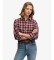 Nakup Superdry Srajca Check Flannel Relaxed bordo