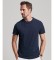 Superdry T-shirt in cotone organico con logo Essential blu navy