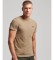 Superdry Organic cotton t-shirt with brown Essential logo