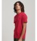 Superdry T-shirt de algodÃ£o orgÃ¢nico com logÃ³tipo Essential vermelho