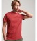 Superdry Organic cotton t-shirt with logo Essential red