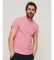 Superdry T-shirt in cotone biologico con logo Essential rosa