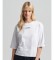 Superdry T-shirt Taglio Squadrato Con Micrologo Ricamato bianca