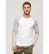 Kopen Superdry Essentiële witte honkbalshirt met lange mouwen