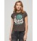 Acheter Superdry T-shirt avec bordures en poster marron