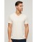 Comprar Superdry T-shirt com decote em V em branco e flamejado