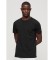 Comprar Superdry T-shirt de manga curta flamejada com gola redonda preta