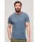 Comprar Superdry T-shirt de manga curta flamejada com decote redondo azul